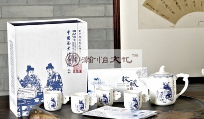 【精品青花茶具 国粹青花瓷系列(吉祥如意壶套装)】价格,厂家,图片,茶具套装,上海瀚怡文化传播-